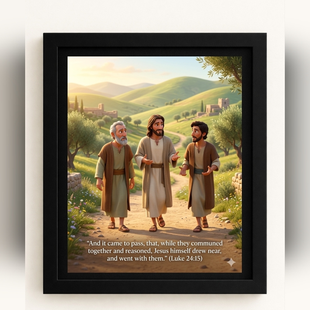A.I. Jesus Resurrection Art Print 8x10 in  Frame